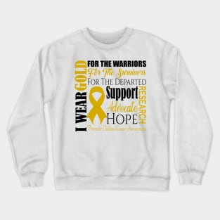 I wear gold for the warriors Crewneck Sweatshirt